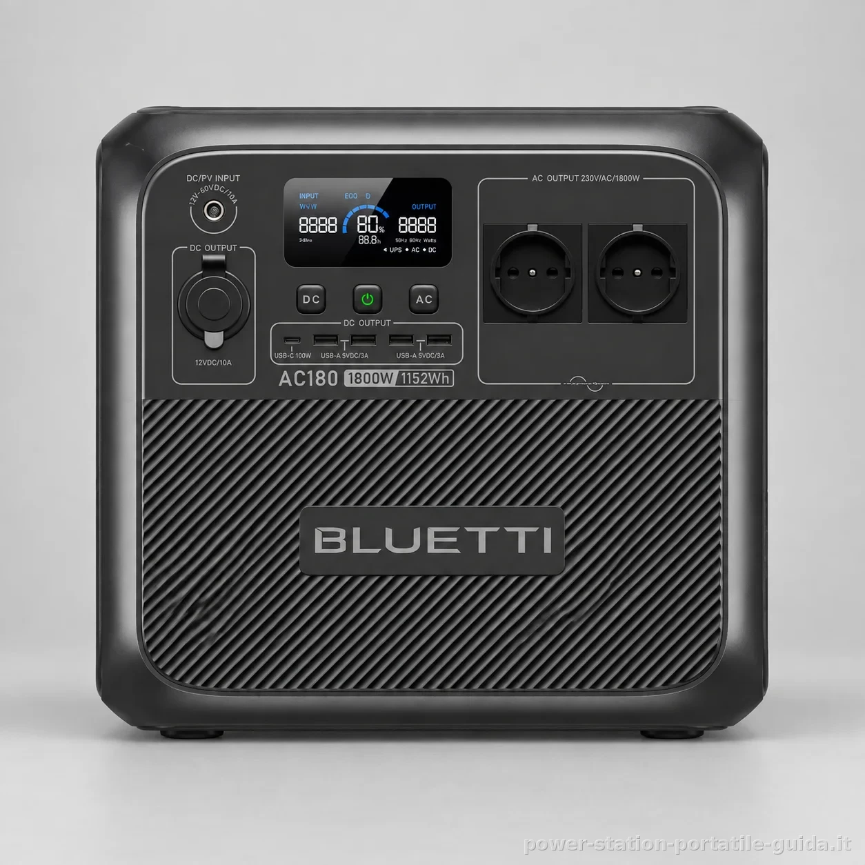 BLUETTI AC180, foto del prodotto in studio