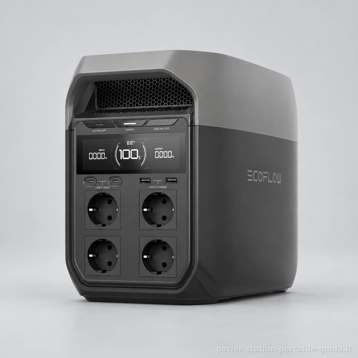 EcoFlow DELTA 3, foto del prodotto in studio